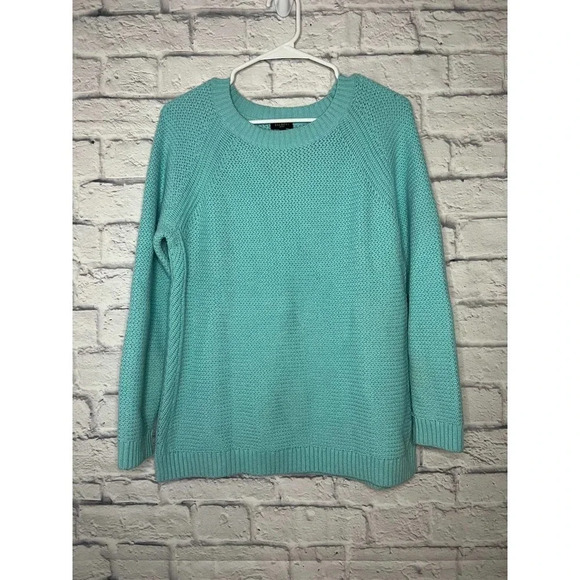 Talbots Crew Neck Lambswool Blend knit pullover Sweater Size Petite L - Picture 1 of 5